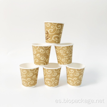 Taza de café para llevar de papel doble de pared desechable